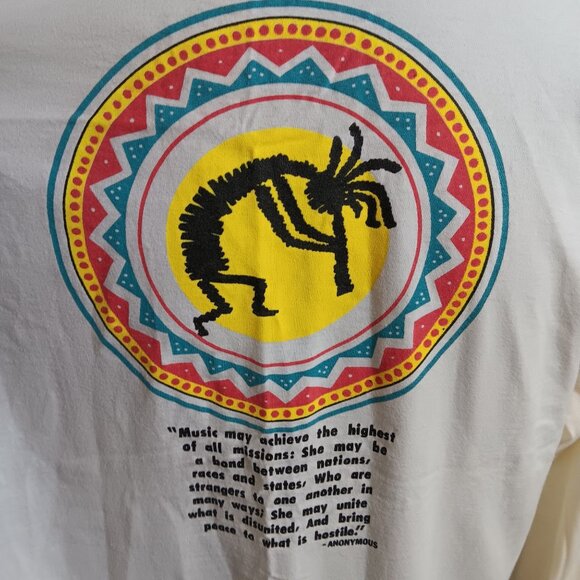Vintage XL T-Shirt Single Stitch Nebraska Pep Band Long Sleeve Kokopelli Graphic - Picture 4 of 6